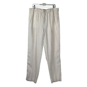 Tommy Bahama Men's Light Beige Linen-Look Chinos
